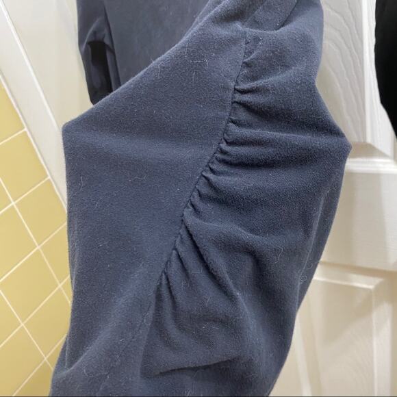 Bumpstart Maternity Long-sleeve Black Shirt Medium Pregnancy Top Shirred Sides - Picture 5 of 7